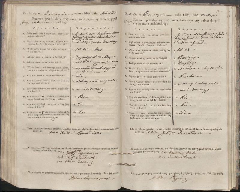 Krinčino Romos katalikų parapijos bažnyčios 1840–1844 metų priešjungtuvinės apklausos knyga