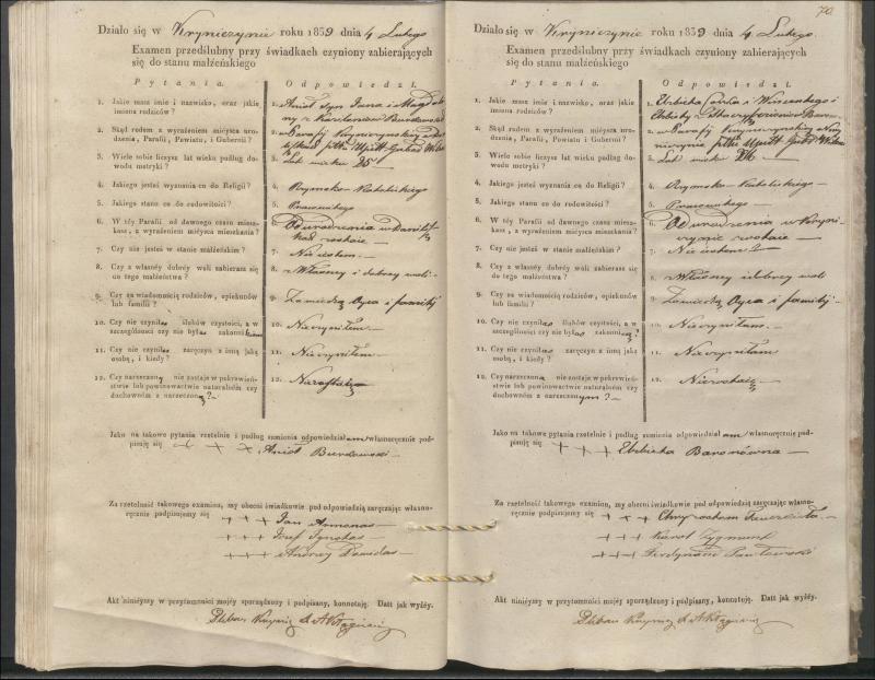 Krinčino Romos katalikų parapijos bažnyčios 1837–1839 metų priešjungtuvinės apklausos knyga