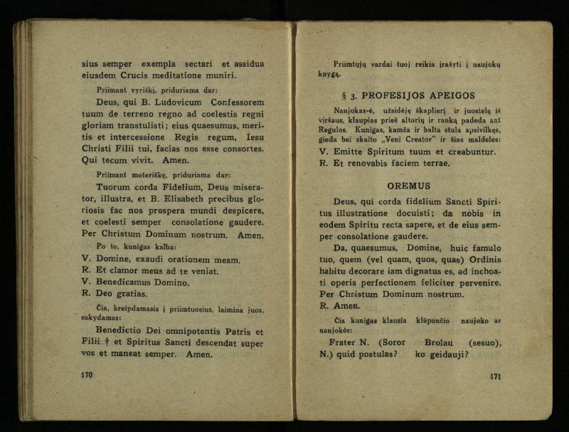 Naujas vadovėlis šv. Pranciškaus tretininkams / sustatė T. Pranciškus Bizauskas O. F. M. – 3-ias papild. ir pager. leid. – Kaunas: [s.n.], 1934. – 200 p.