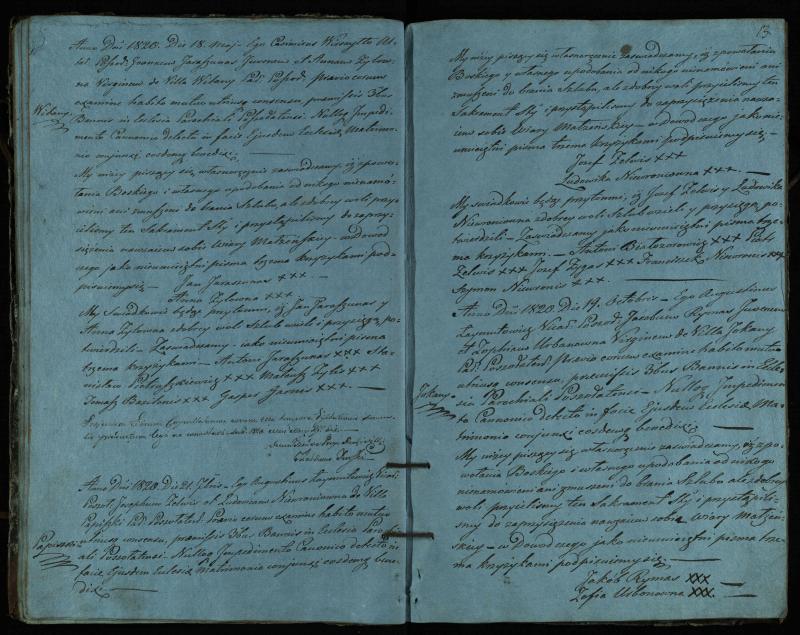 Pušaloto Romos katalikų parapijos bažnyčios 1819–1827 metų jungtuvių metrikų knyga