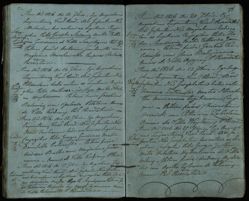 Pušaloto Romos katalikų parapijos bažnyčios 1814–1822 metų krikšto metrikų knyga