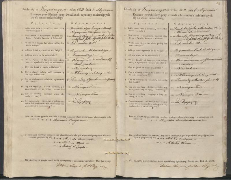 Krinčino Romos katalikų parapijos bažnyčios 1837–1839 metų priešjungtuvinės apklausos knyga