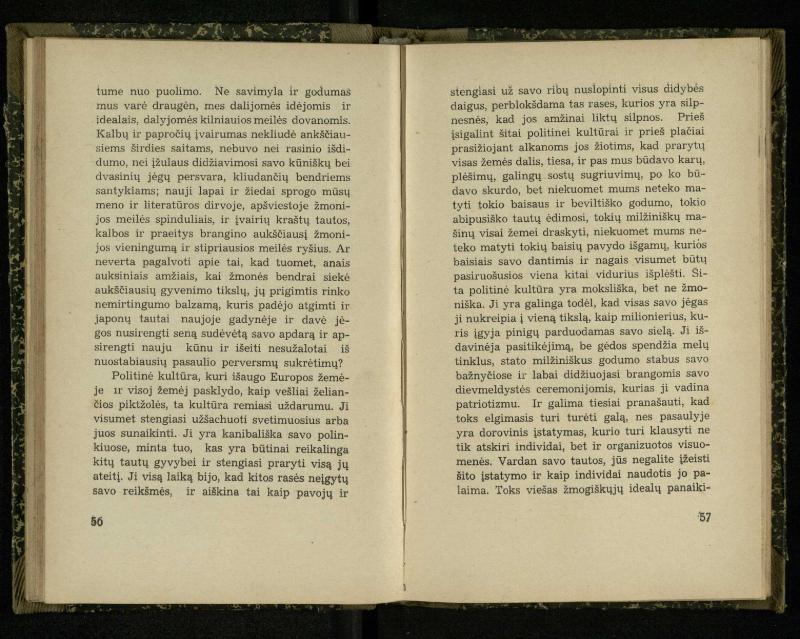 Nacionalizmas: nacionalizmas Vakaruose; Nacionalizmas Japonijoj; Nacionalizmas Indijoj / Rabindranath Tagore. – Kaunas: [s.n.], 1937. – 122, [2] p.