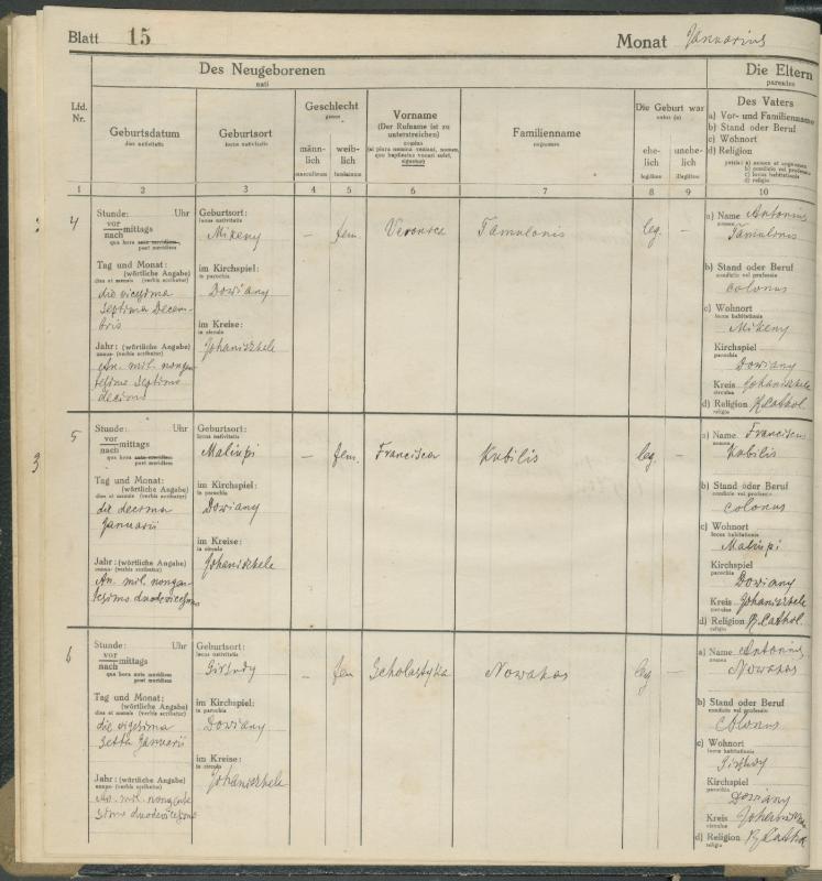 Daujėnų Romos katalikų parapijos bažnyčios 1917–1918 metų krikšto metrikų knyga