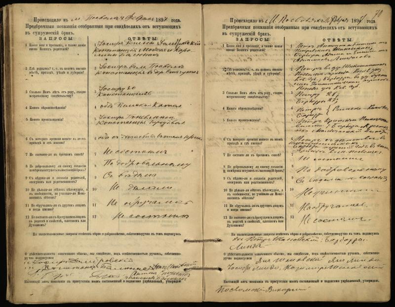 Pasvalio Romos katalikų parapijos bažnyčios 1894–1903 metų priešjungtuvinės apklausos knyga