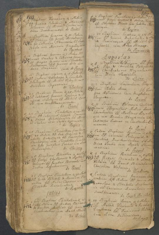 Pasvalio Romos katalikų parapijos bažnyčios 1749–1772 metų krikšto metrikų knyga