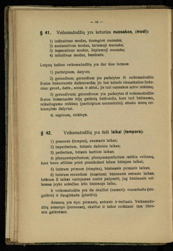 Lotynų kalbos etimologija ir pirmieji sintaksės dalykai: vidurinėms mokykloms vadovėlis (3-sios ir 4-sios kl. kursas) / K. Kliuksinas. – Kaunas: kooperacijos sąjungos „Spaudos fondo“ leidinys, 1932. – 131, [4] p.