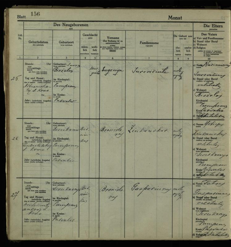 Pumpėnų Romos katalikų parapijos bažnyčios 1916–1921 metų krikšto metrikų knyga