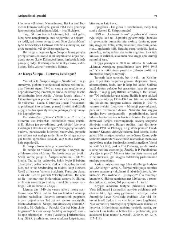 Šiaurietiški atsivėrimai : Pasvalio krašto istorijos ir kultūros žurnalas 2011, nr. 1 (30)