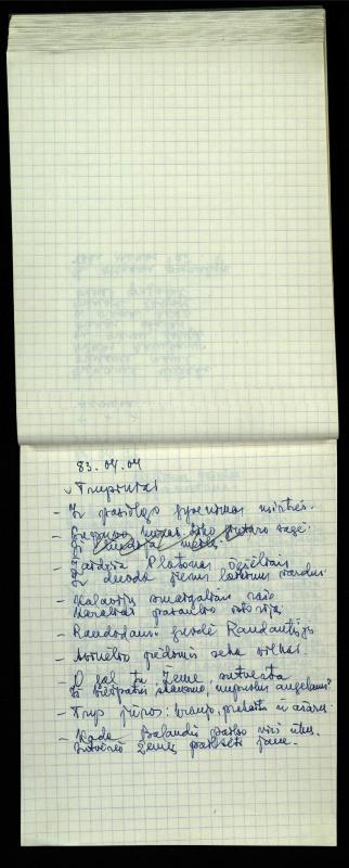 Poeto Jono Vytauto Nistelio eilėraščių sąsiuvinis