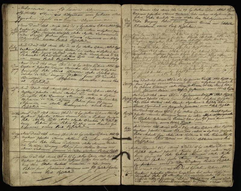 Pušaloto Romos katalikų parapijos bažnyčios 1822–1828 metų krikšto metrikų knyga