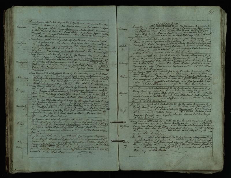 Pušaloto Romos katalikų parapijos bažnyčios 1802–1814 metų krikšto metrikų knyga