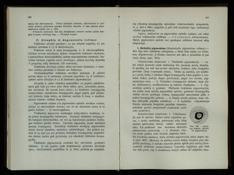 Akių ligų vadovas / Petras Avižonis. – Kaunas: Medicinos fakultetao leidinys, 1940. – VIII, 841, [2] p., 18 iliustr. lap.