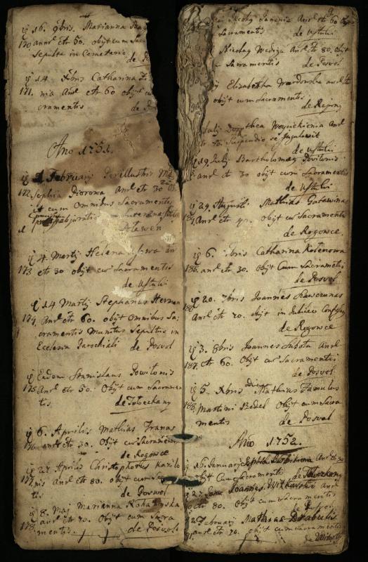 Pasvalio Romos katalikų parapijos bažnyčios 1744–1776 metų mirties metrikų knyga