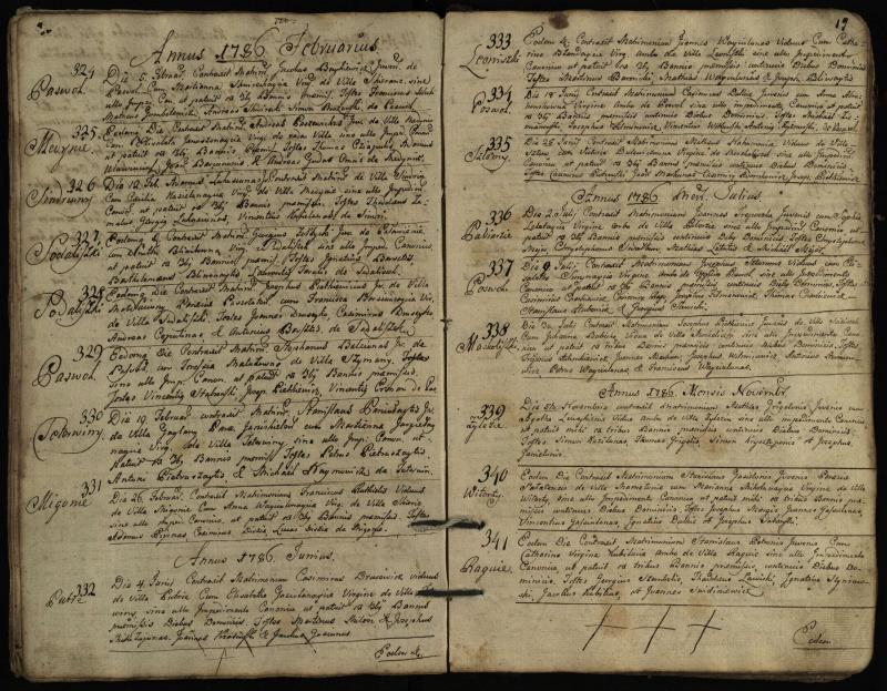Pasvalio Romos katalikų parapijos bažnyčios 1776–1793 metų jungtuvių metrikų knyga
