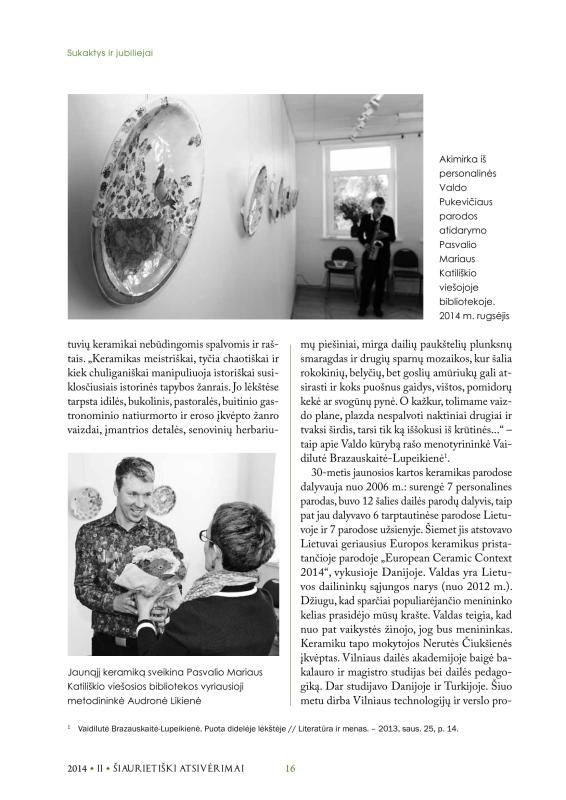 Šiaurietiški atsivėrimai : Pasvalio krašto istorijos ir kultūros žurnalas 2014, nr. 2 (37)