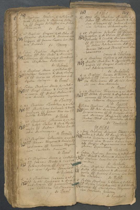Pasvalio Romos katalikų parapijos bažnyčios 1749–1772 metų krikšto metrikų knyga
