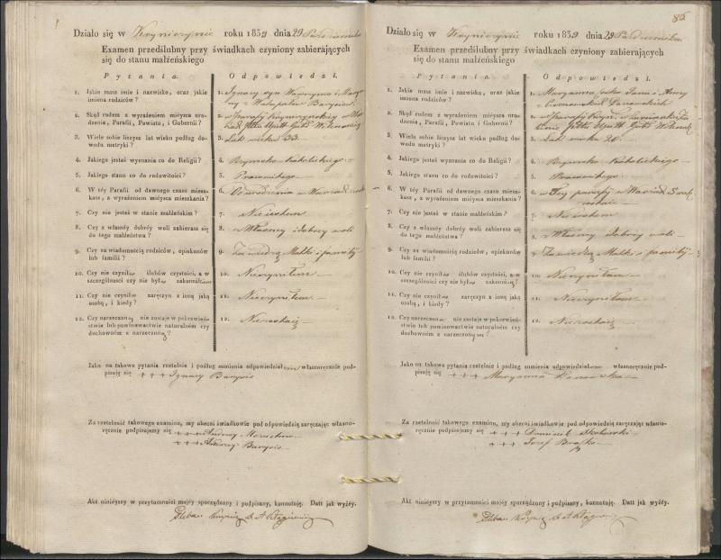 Krinčino Romos katalikų parapijos bažnyčios 1837–1839 metų priešjungtuvinės apklausos knyga