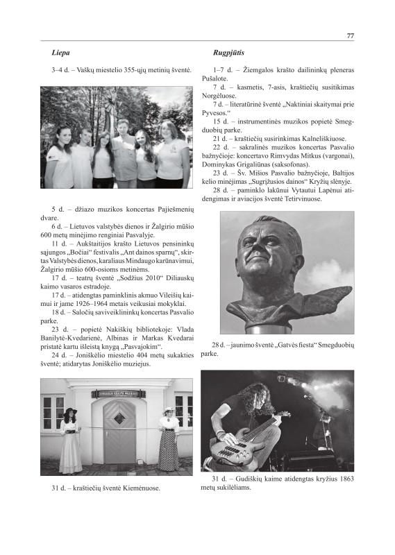Šiaurietiški atsivėrimai : Pasvalio krašto istorijos ir kultūros žurnalas 2010, nr. 2 (29)