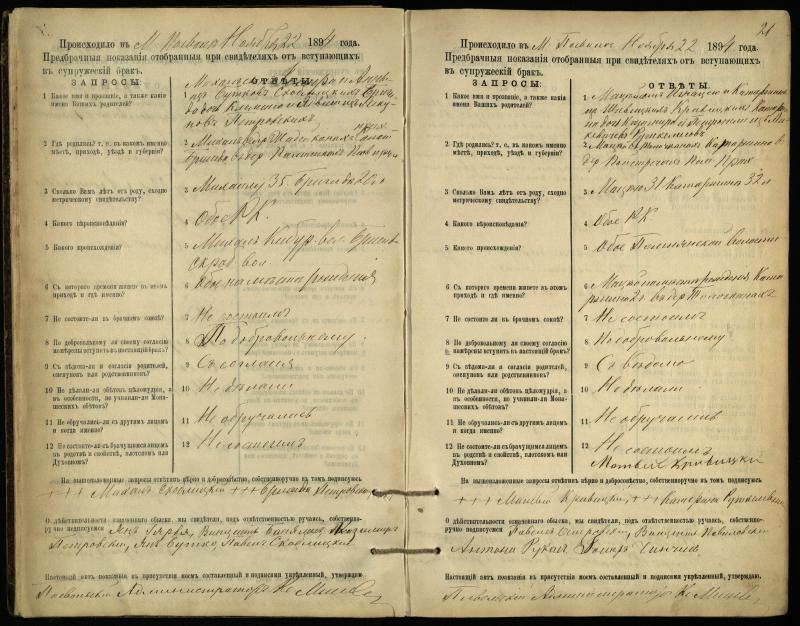 Pasvalio Romos katalikų parapijos bažnyčios 1894–1903 metų priešjungtuvinės apklausos knyga