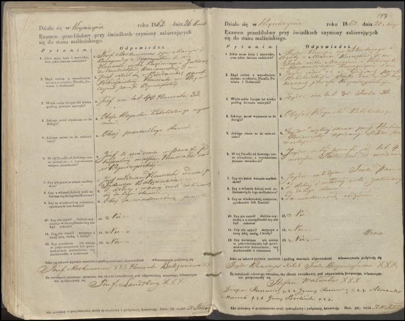 Krinčino Romos katalikų parapijos bažnyčios 1853–1862 metų priešjungtuvinės apklausos knyga