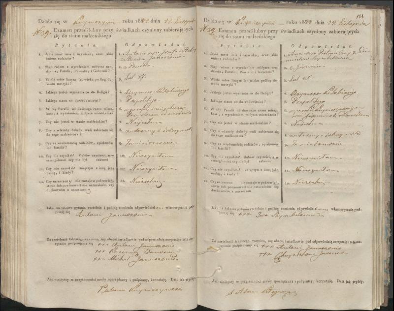 Krinčino Romos katalikų parapijos bažnyčios 1840–1844 metų priešjungtuvinės apklausos knyga