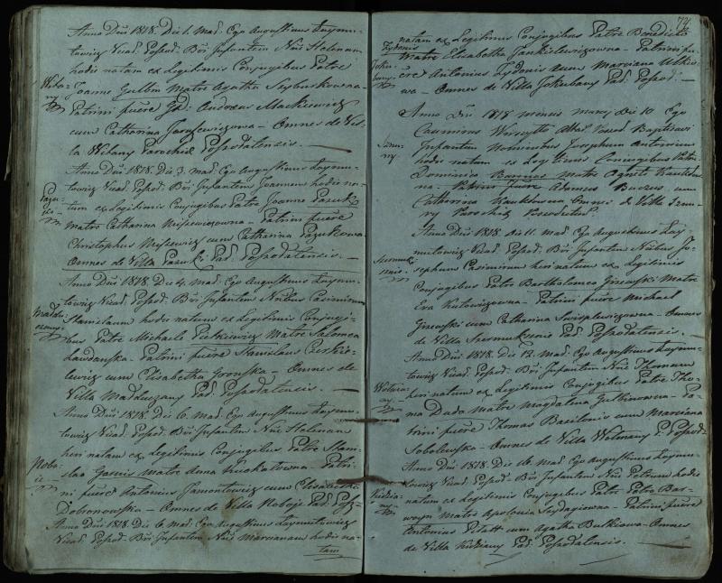 Pušaloto Romos katalikų parapijos bažnyčios 1814–1822 metų krikšto metrikų knyga