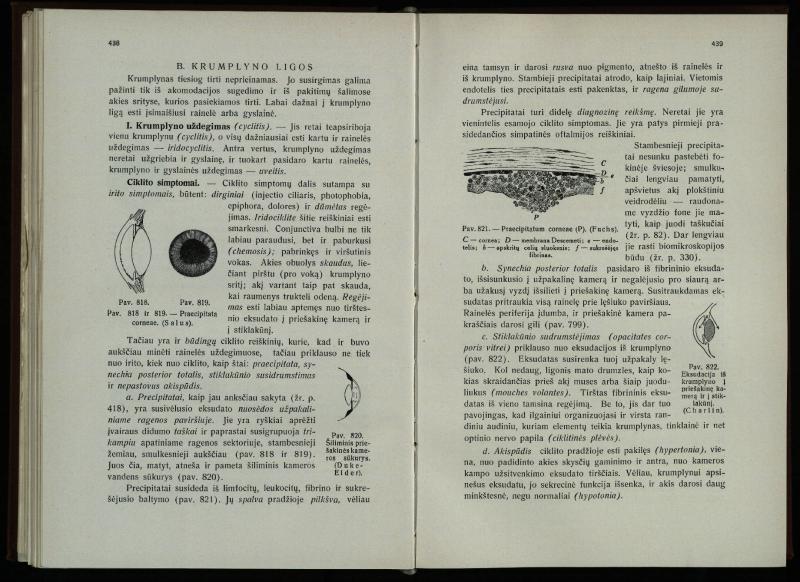 Akių ligų vadovas / Petras Avižonis. – Kaunas: Medicinos fakultetao leidinys, 1940. – VIII, 841, [2] p., 18 iliustr. lap.