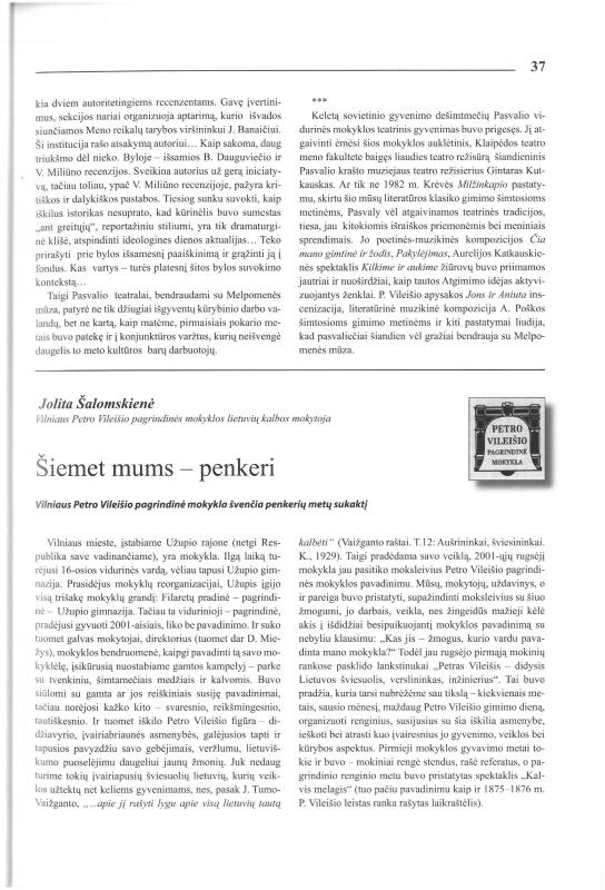 Šiaurietiški atsivėrimai : Pasvalio krašto istorijos ir kultūros žurnalas 2006, nr. 1 (20)