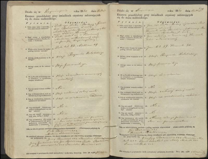 Krinčino Romos katalikų parapijos bažnyčios 1853–1862 metų priešjungtuvinės apklausos knyga