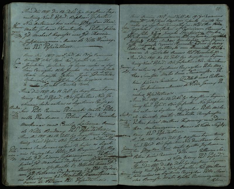 Pušaloto Romos katalikų parapijos bažnyčios 1814–1822 metų krikšto metrikų knyga