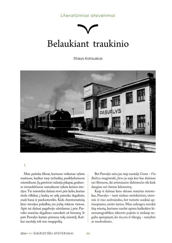 Šiaurietiški atsivėrimai : Pasvalio krašto istorijos ir kultūros žurnalas 2014, nr. 1 (36)