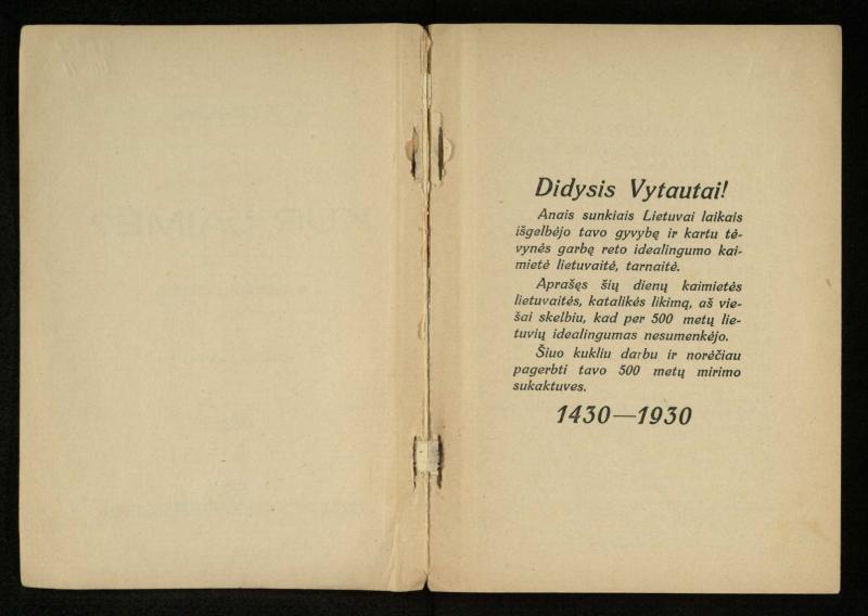 Kur laimė? : 5 veiksmų drama / J. Dobilas. – Kaunas: autoriaus leidinys, 1930. – 165, [1] p.