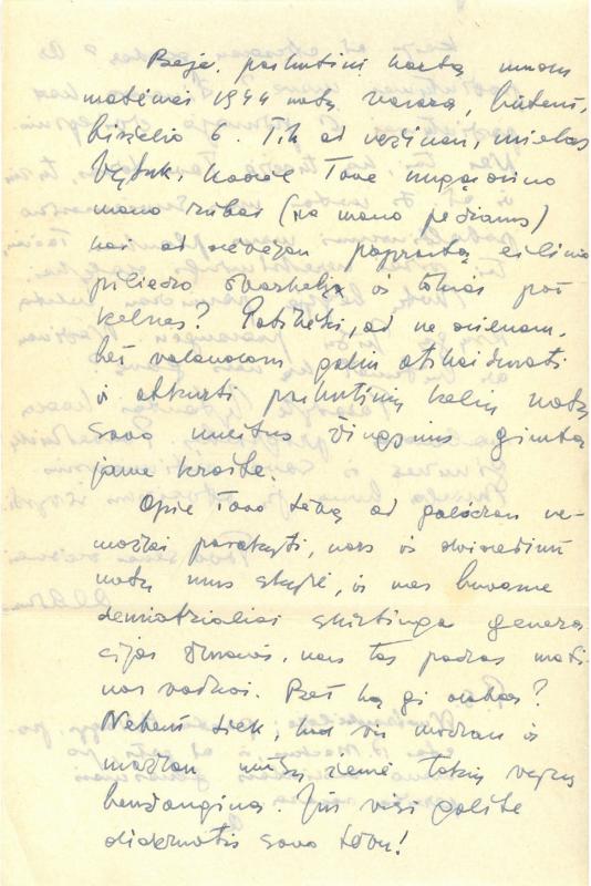 Mariaus Katiliškio 1962 m. sausio 1 d. laiškas sūnėnui Vytautui Vaitkui