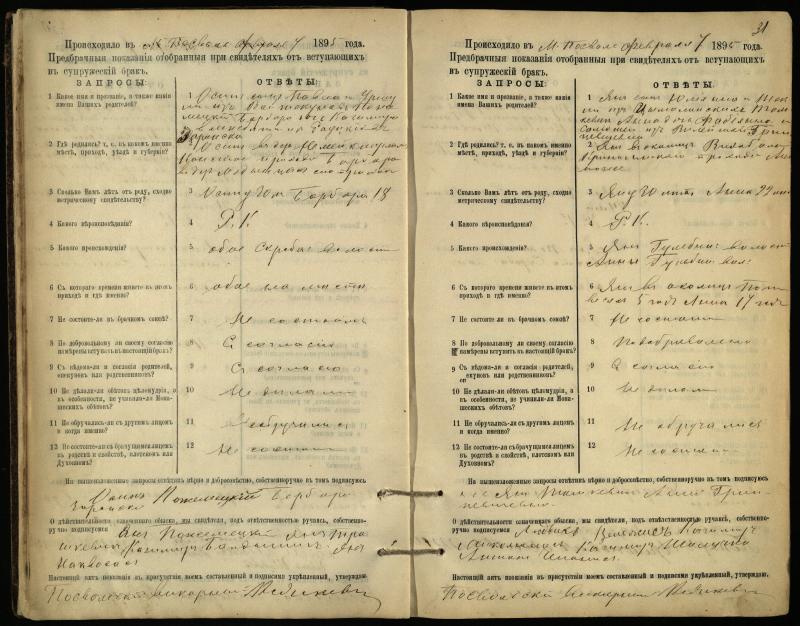 Pasvalio Romos katalikų parapijos bažnyčios 1894–1903 metų priešjungtuvinės apklausos knyga