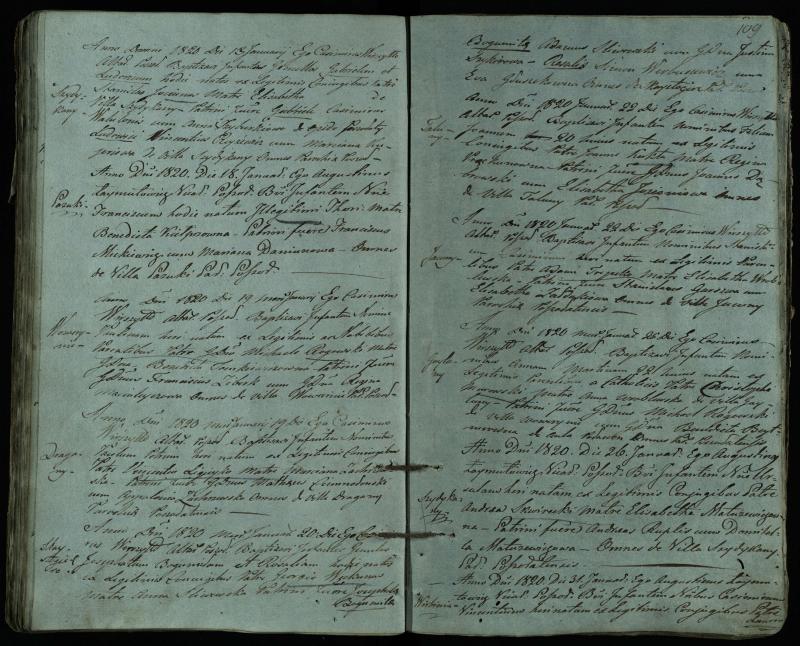 Pušaloto Romos katalikų parapijos bažnyčios 1814–1822 metų krikšto metrikų knyga