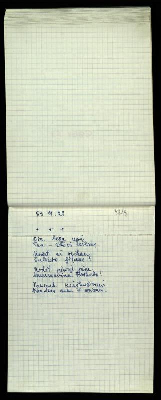Poeto Jono Vytauto Nistelio eilėraščių sąsiuvinis