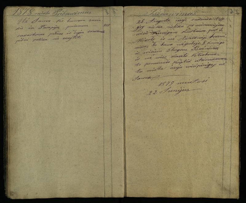 Pušaloto Romos katalikų parapijos bažnyčios 1861–1881 metų laimingos mirties brolijos metrikų knyga