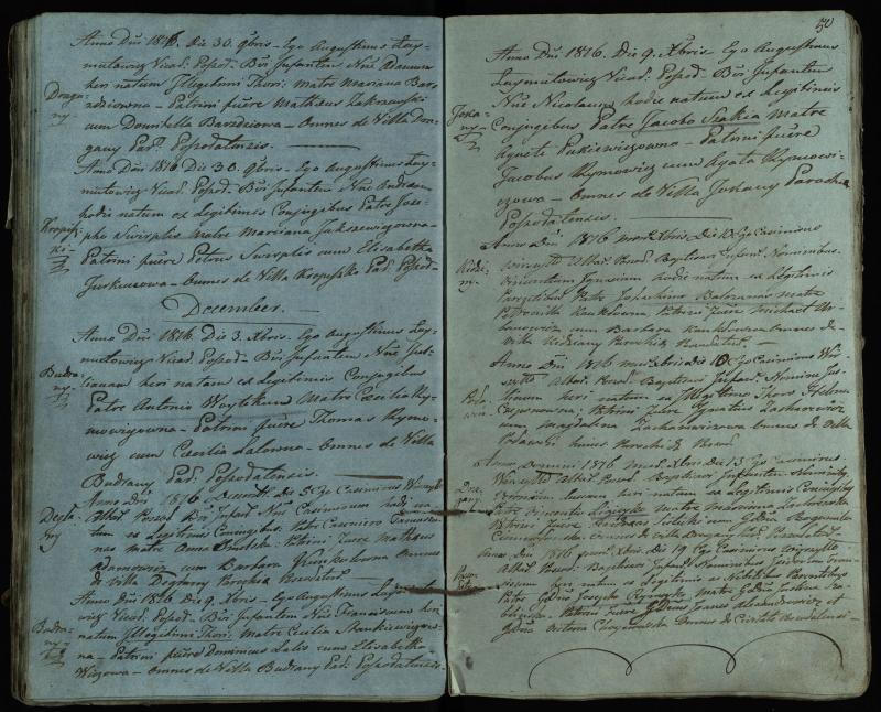 Pušaloto Romos katalikų parapijos bažnyčios 1814–1822 metų krikšto metrikų knyga