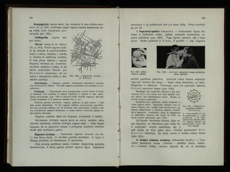 Akių ligų vadovas / Petras Avižonis. – Kaunas: Medicinos fakultetao leidinys, 1940. – VIII, 841, [2] p., 18 iliustr. lap.