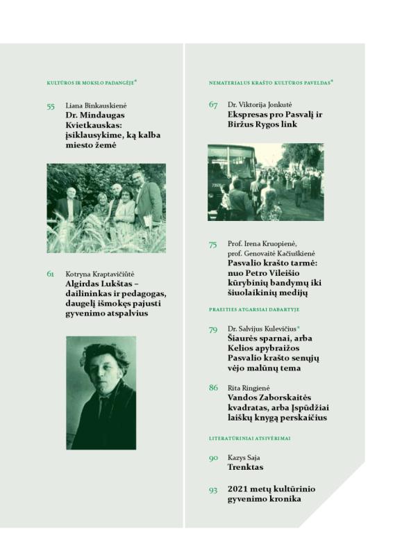 Šiaurietiški atsivėrimai : Pasvalio krašto istorijos ir kultūros žurnalas 2021, nr. 2 (51)