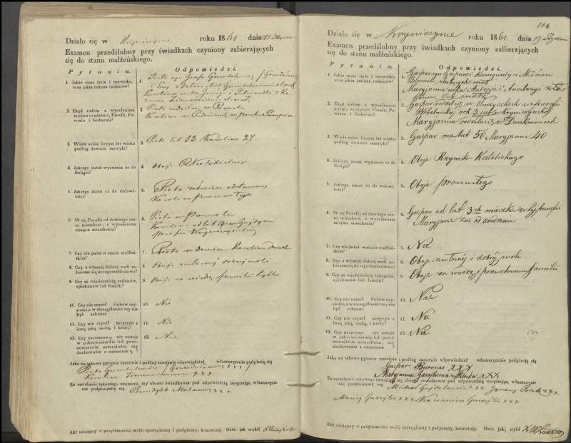 Krinčino Romos katalikų parapijos bažnyčios 1853–1862 metų priešjungtuvinės apklausos knyga