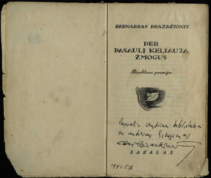 Per pasaulį keliauja žmogus : rinktinė poezija
