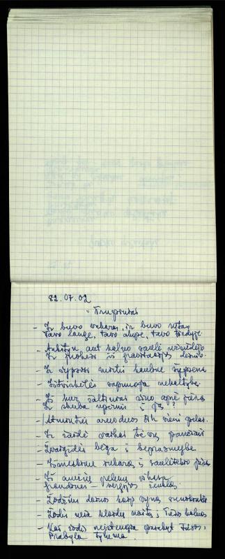Poeto Jono Vytauto Nistelio eilėraščių sąsiuvinis