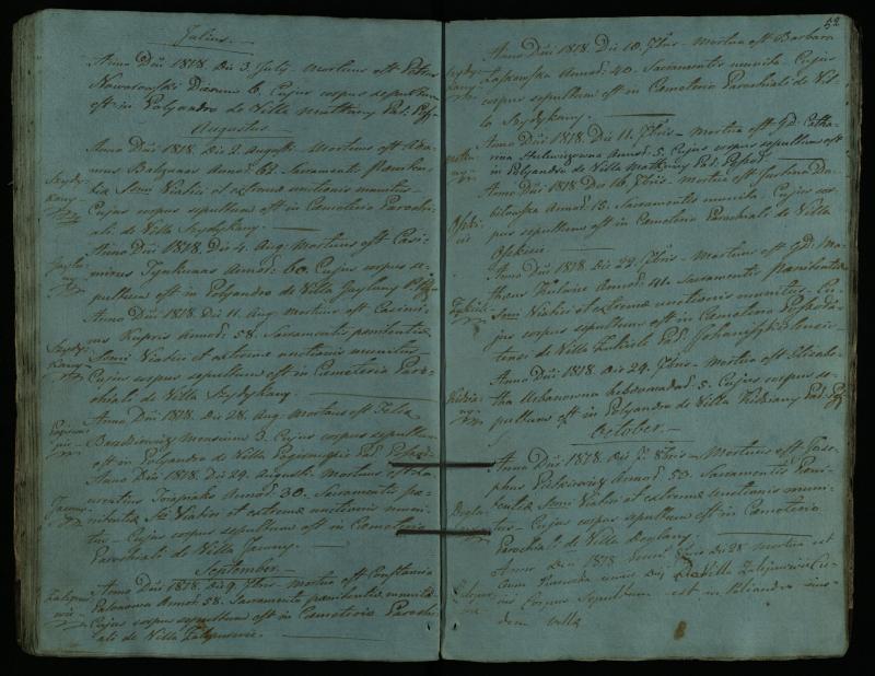Pušaloto Romos katalikų parapijos bažnyčios 1810–1827 metų mirties metrikų knyga