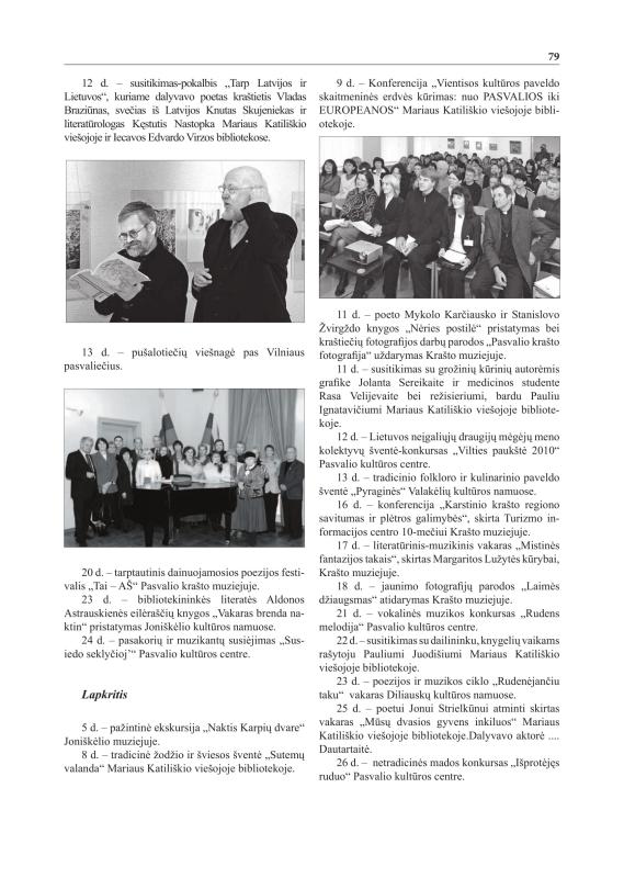 Šiaurietiški atsivėrimai : Pasvalio krašto istorijos ir kultūros žurnalas 2010, nr. 2 (29)