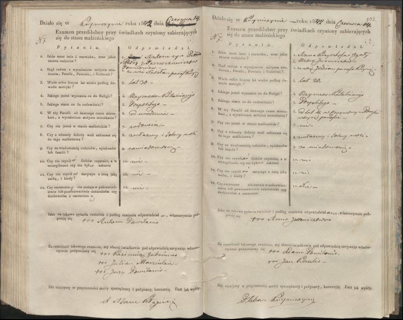 Krinčino Romos katalikų parapijos bažnyčios 1840–1844 metų priešjungtuvinės apklausos knyga