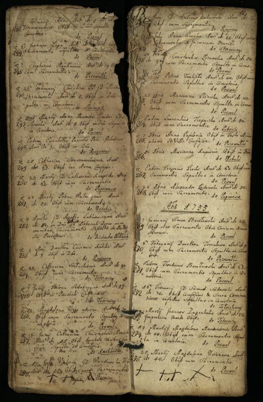 Pasvalio Romos katalikų parapijos bažnyčios 1744–1776 metų mirties metrikų knyga