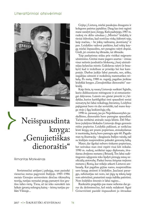 Šiaurietiški atsivėrimai : Pasvalio krašto istorijos ir kultūros žurnalas 2017, nr. 1 (42)