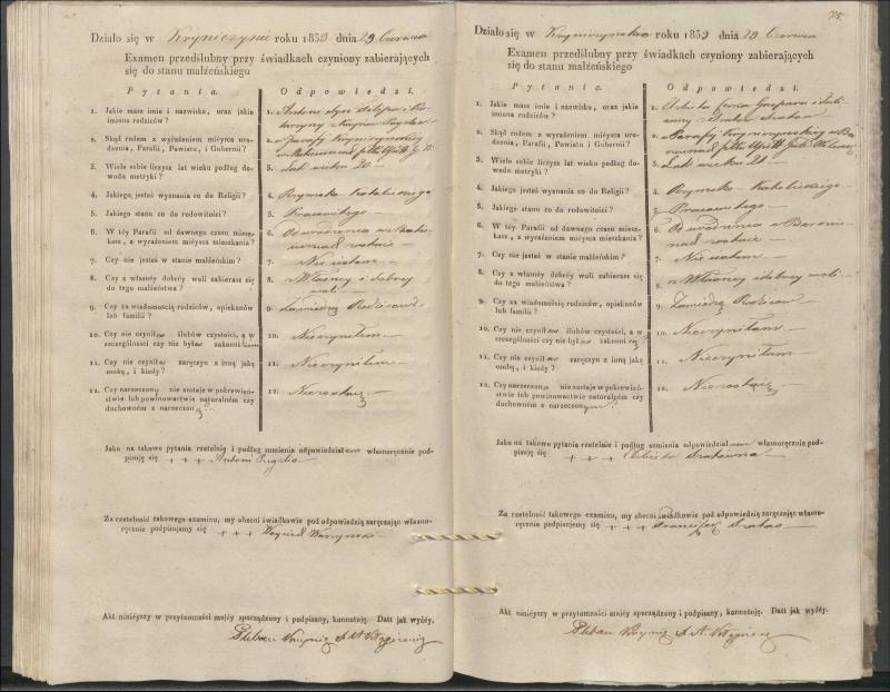 Krinčino Romos katalikų parapijos bažnyčios 1837–1839 metų priešjungtuvinės apklausos knyga